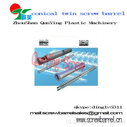 Profesional Qunying tinggi kualitas kerucut Twin Screw barel dijual Hot